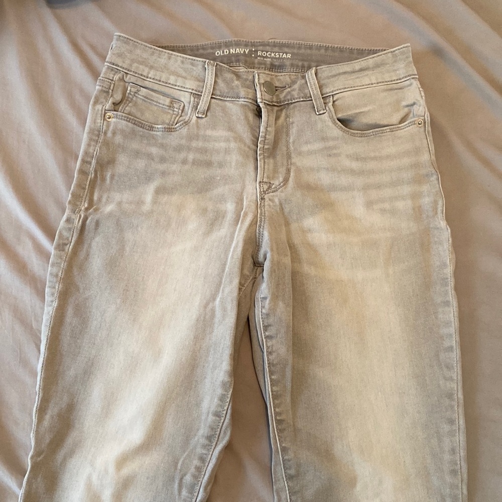 Old Navy gray mid rise jeans